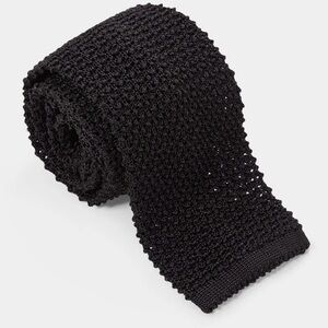 Black Knit Skinny Tie